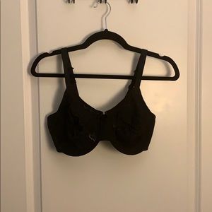 Black unlined bra